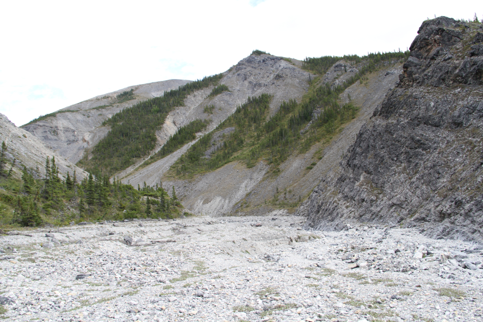 Alaska Highway Km 716.8, Boulder Canyon Hike - entering the canyon proper.