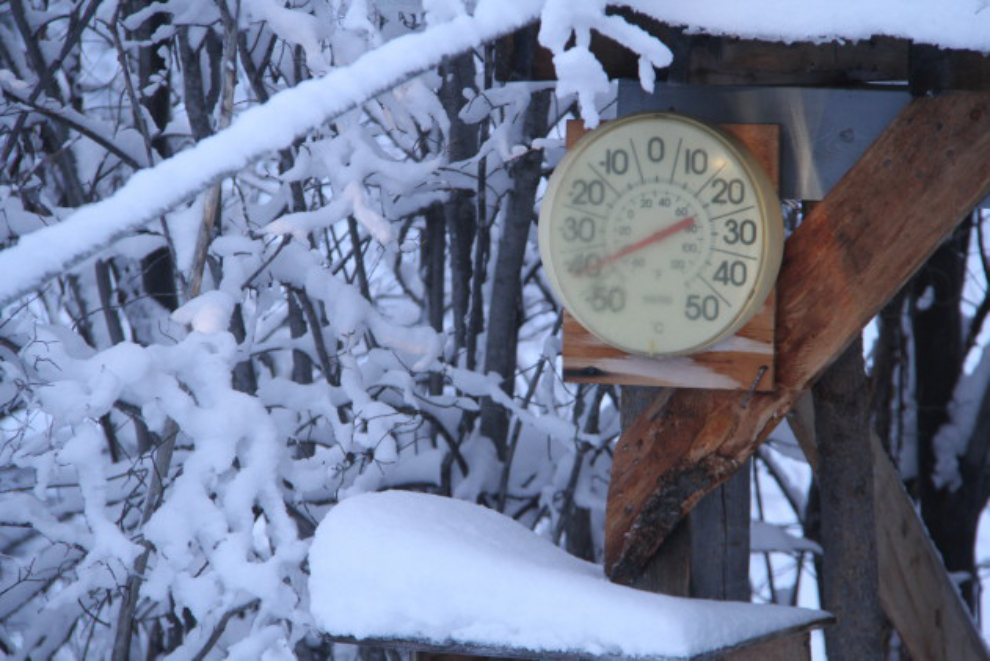 Yukon thermometer reading -40 degrees