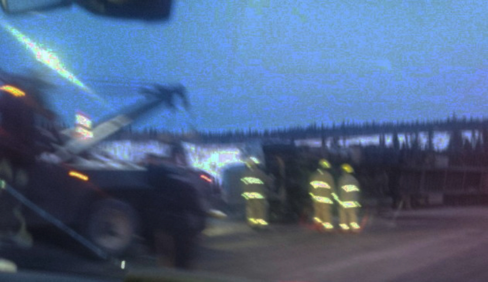 Truck crash on the North Klondike Highway