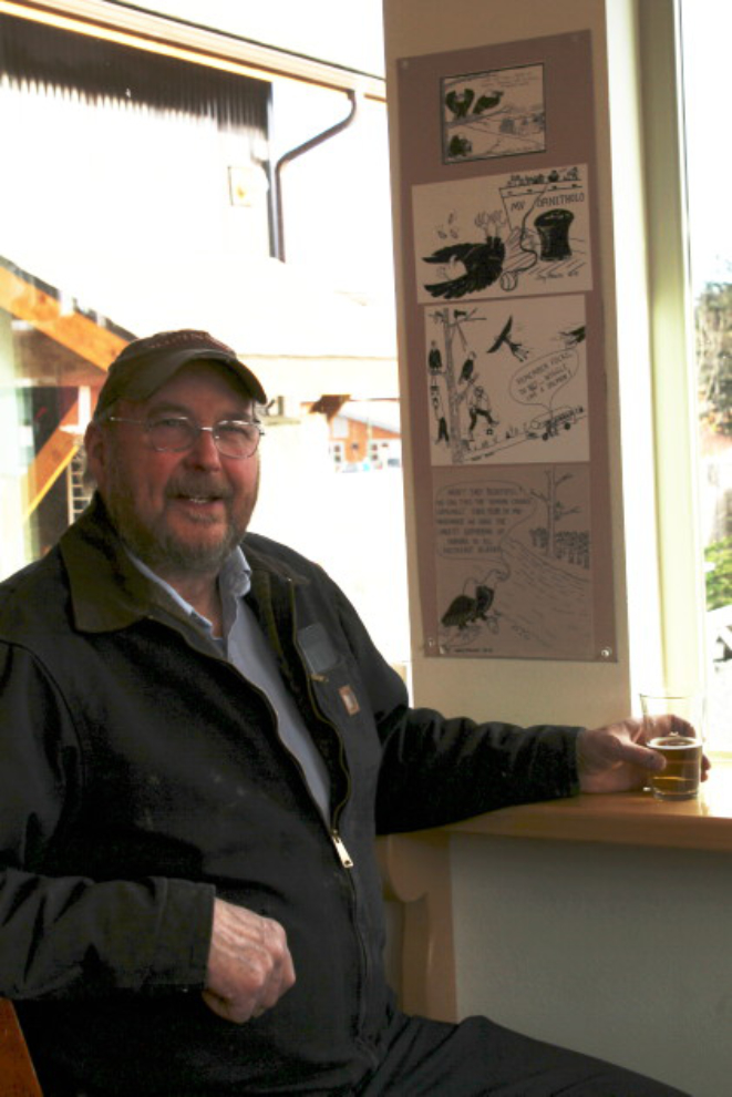 Greg Podsiki, cartoonist at Haines, Alaska