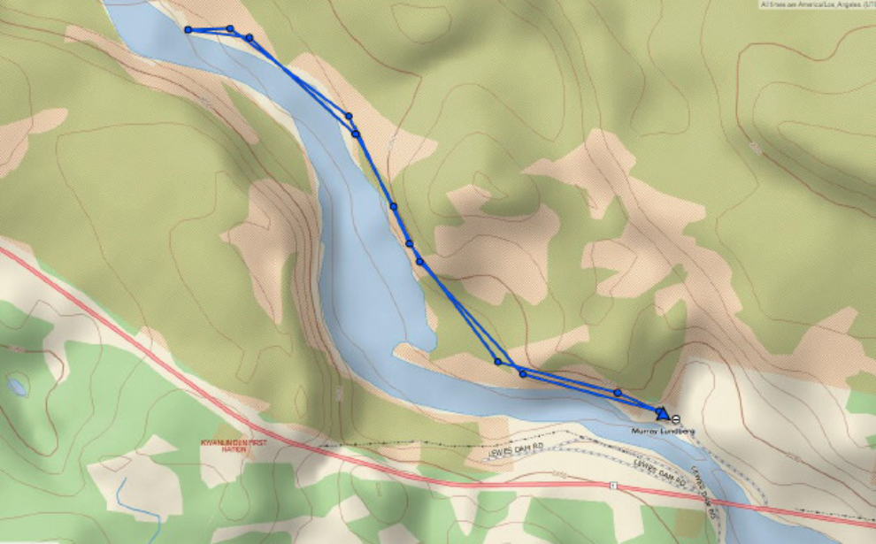Map of the Lewes River Trail