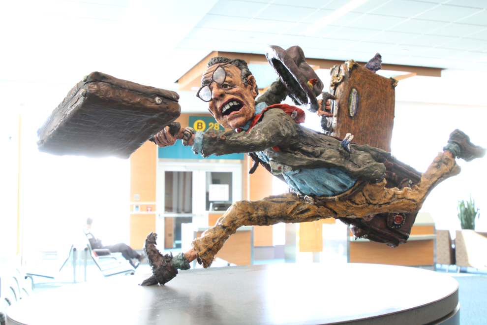 'The Flying Traveller' sculpture at YVR