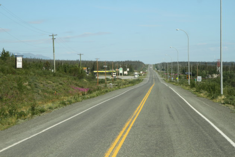 Alaska Highway at Destruction Bay, Yukon