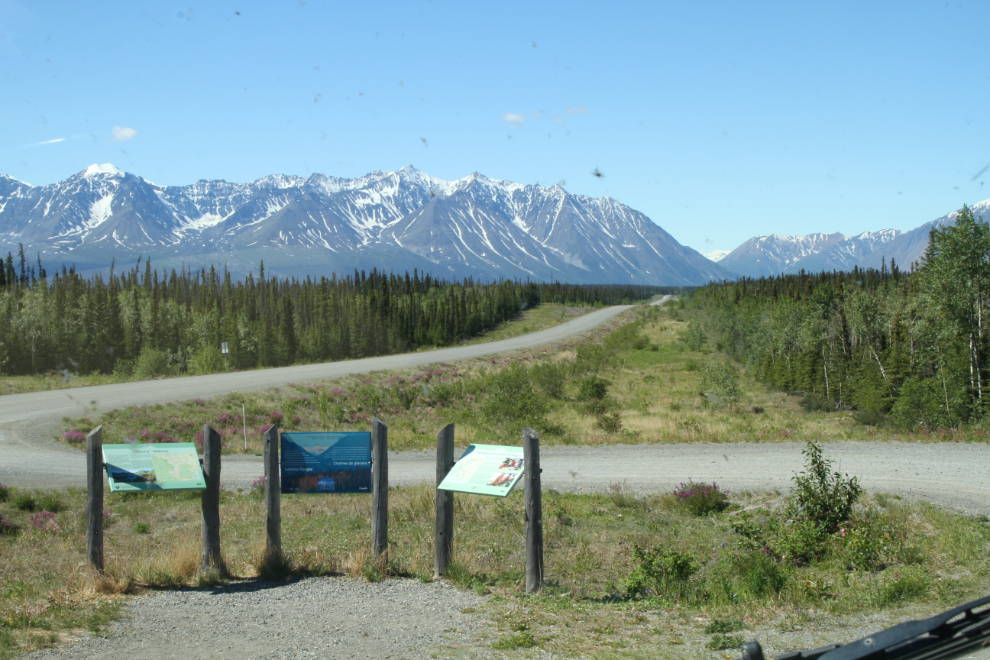 The rest area at Km 1566, just east of Haines Junction, Yukon