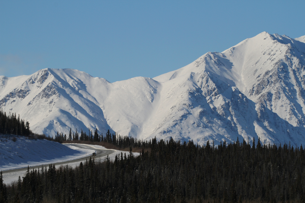 The Alaska Highway and the Kluane Range