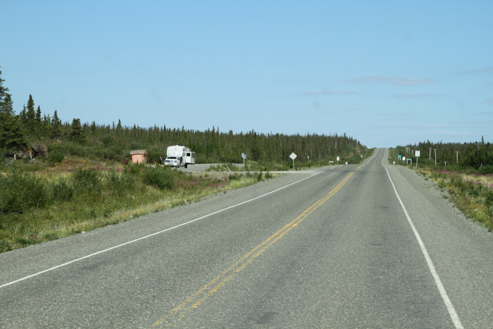 Rest area on the Alaska Highway at Destruction Bay, Yukon