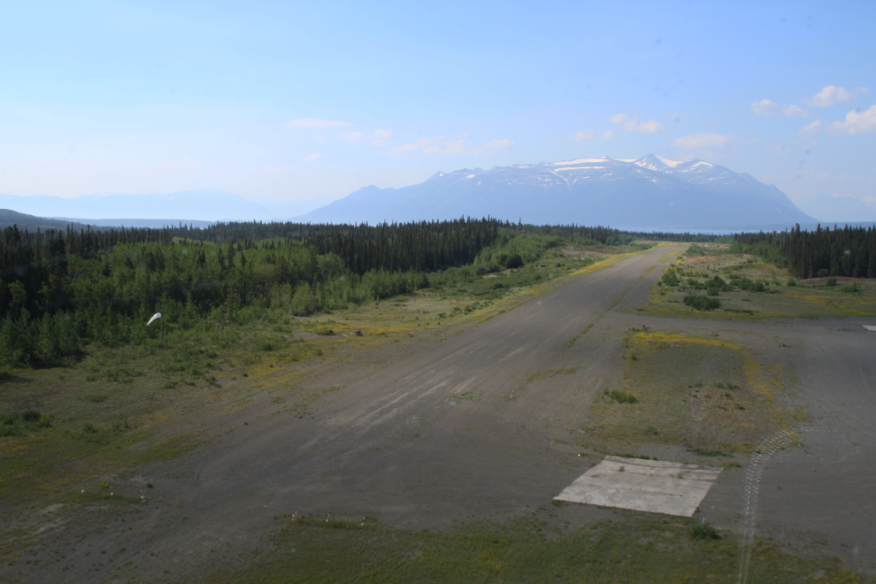 Aerial view of Atlin airport, BC