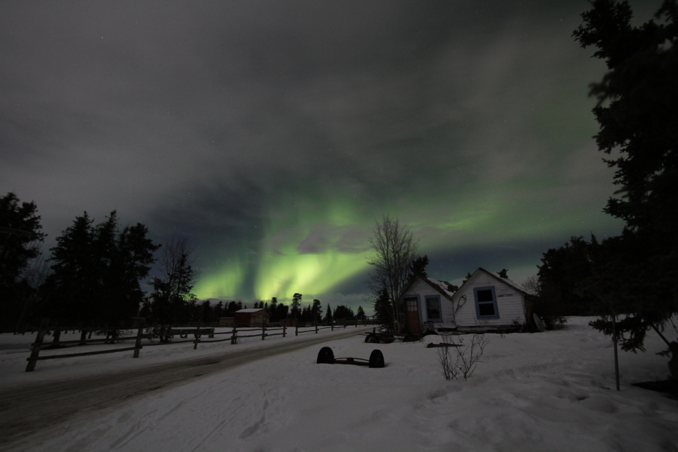 The aurora borealis at Sky High Ranch, Yukon