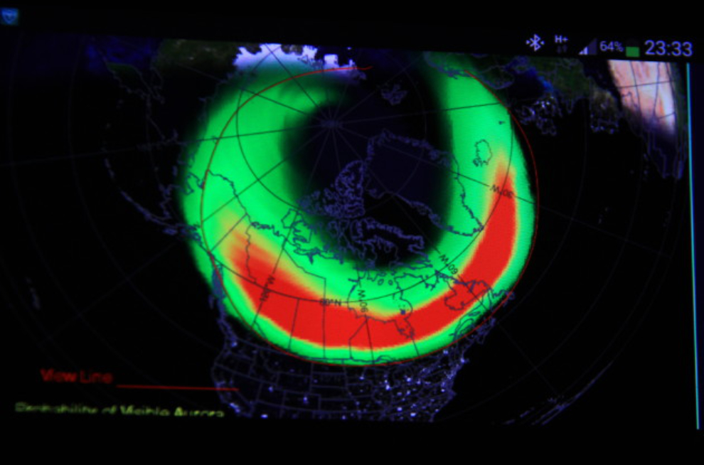 A visual report on aurora borealis viewing potential
