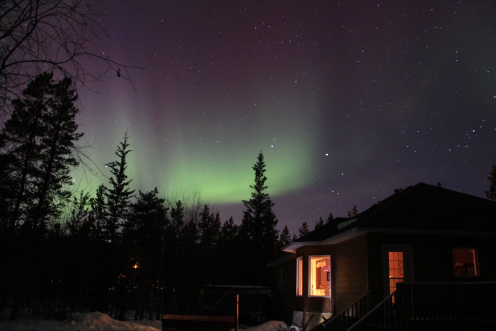 The aurora borealis over my home in the Yukon
