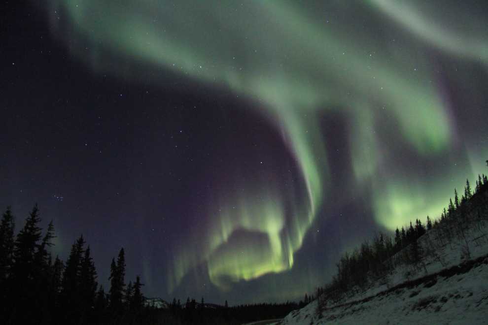 The aurora borealis in the Yukon