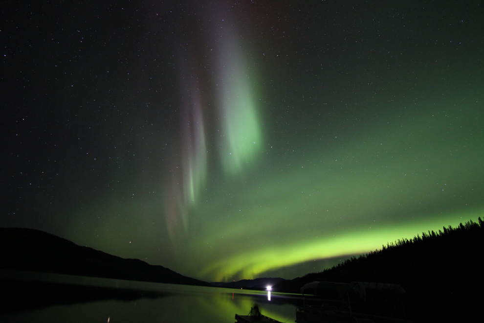 Aurora borealis at Fox Lake, Yukon