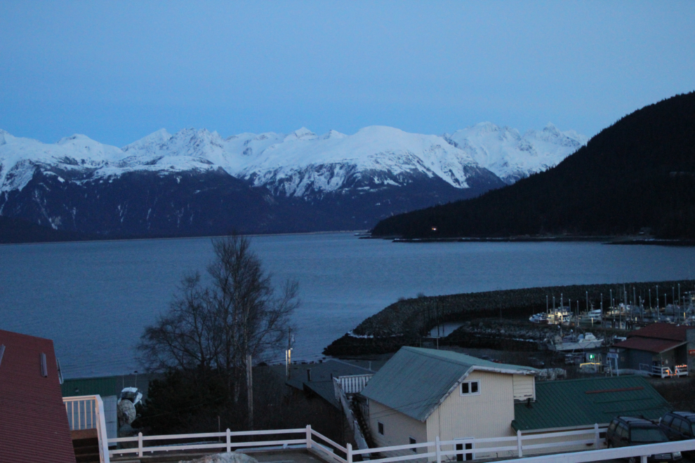 The view from the Captain's Choice Motel in Haines, Alaska