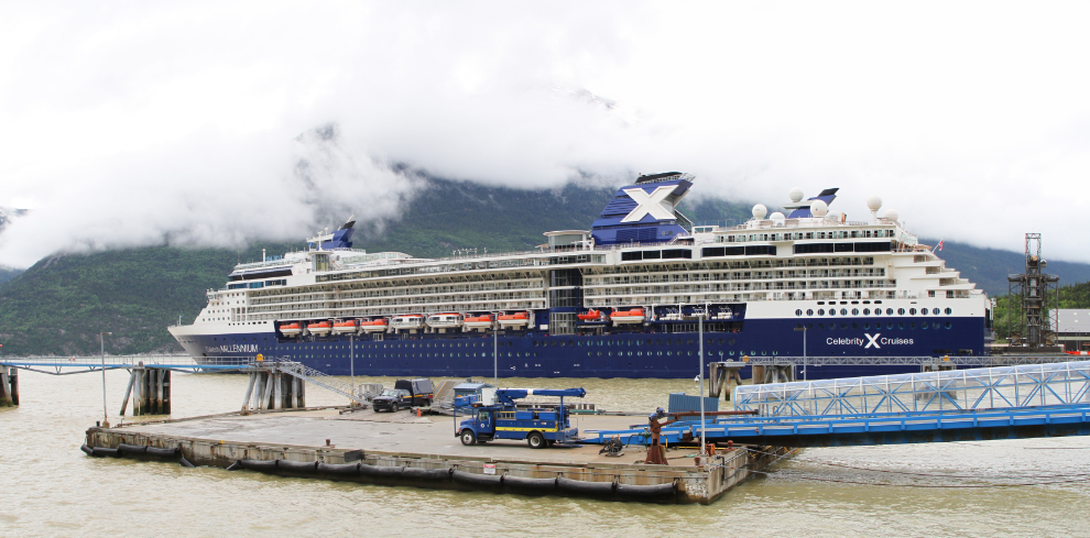 The cruise ship Celebrity Millennium at Skagway, Alaska