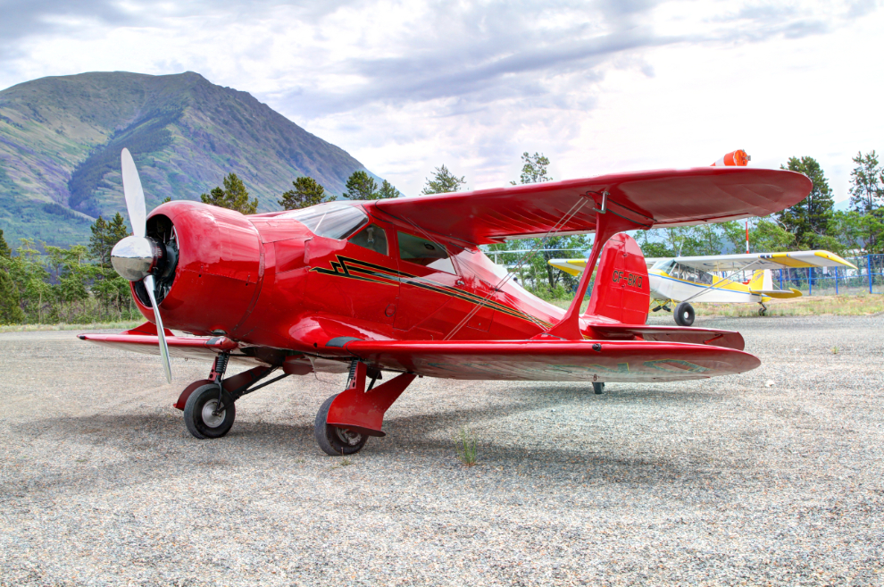 Staggerwing Beech at Carcross airport