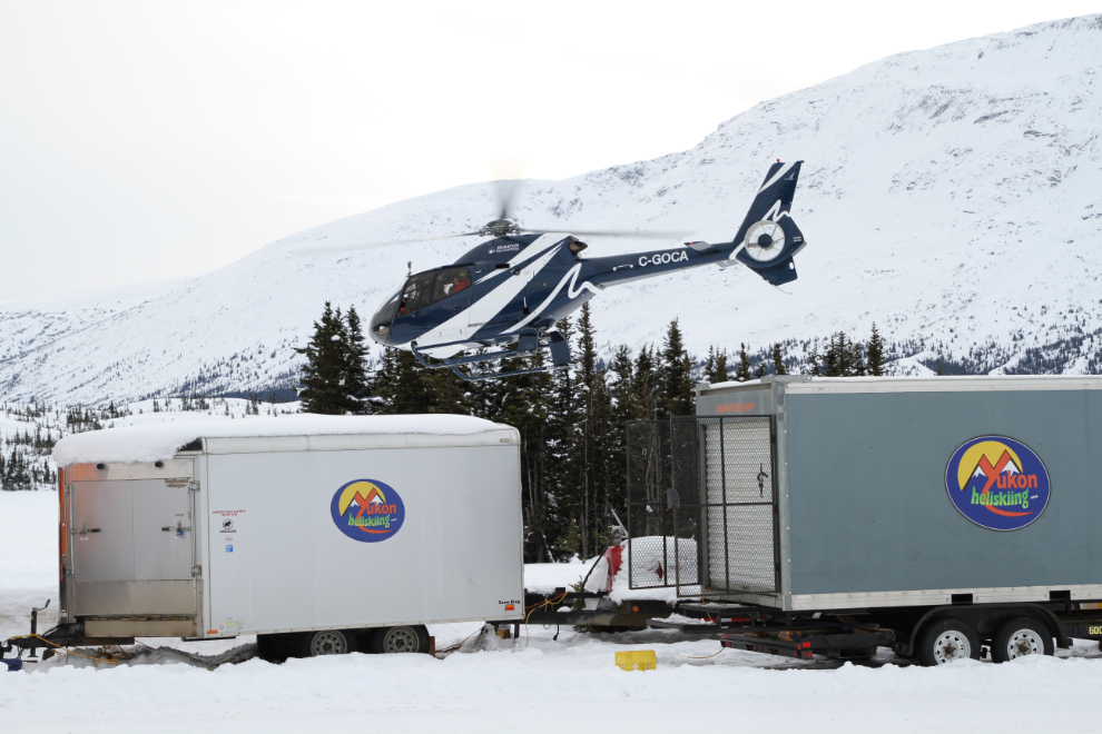 Eurocopter EC120B at the Yukon Heliskiing camp