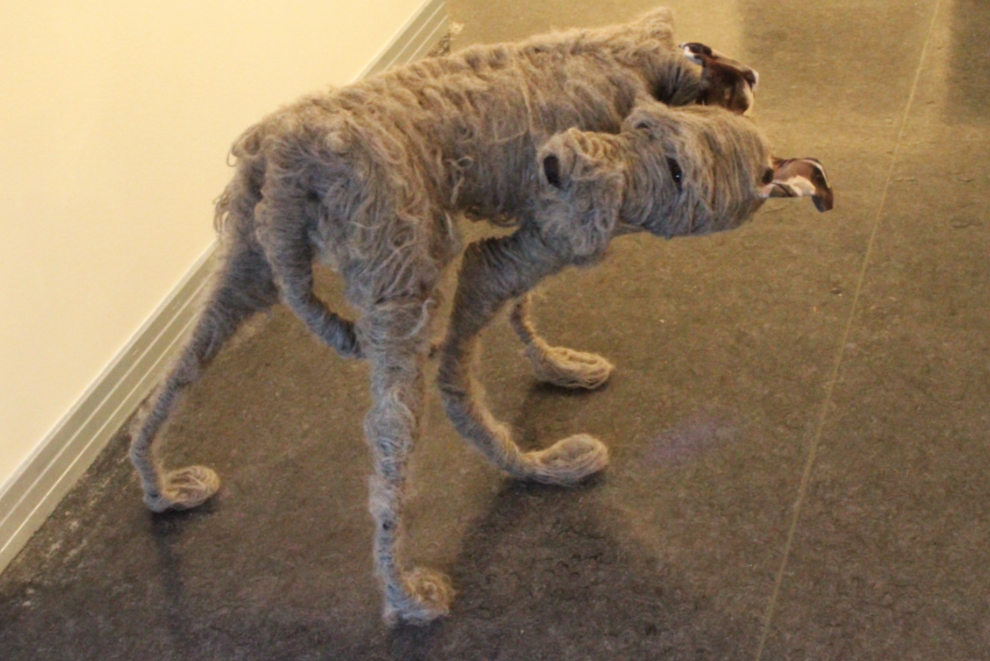 Fabric dog at Klondike Institute of Art and Culture