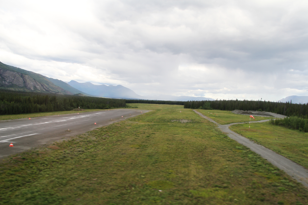 Flying over the Haines Junction Airport, Yukon