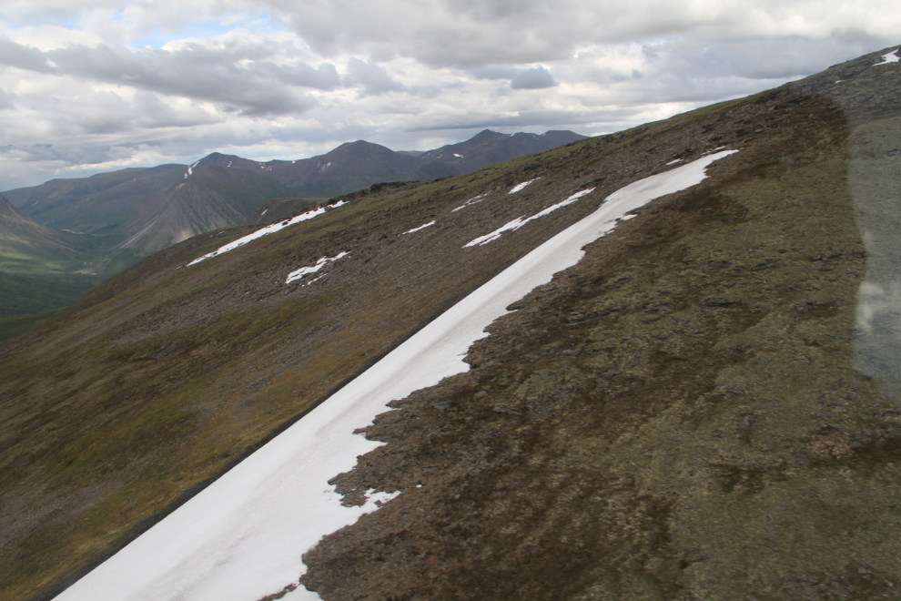July snow in the Yukon wilderness north of Haines Junction