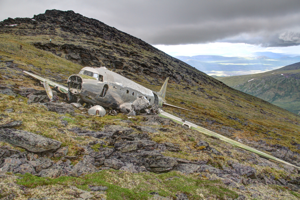 Crashed USAF C-47 / DC-3 high in the mountains north of Haines Junction, Yukon
