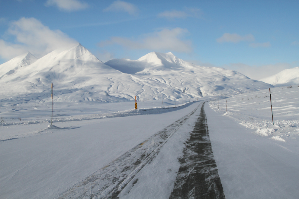 The Haines Highway in the winter