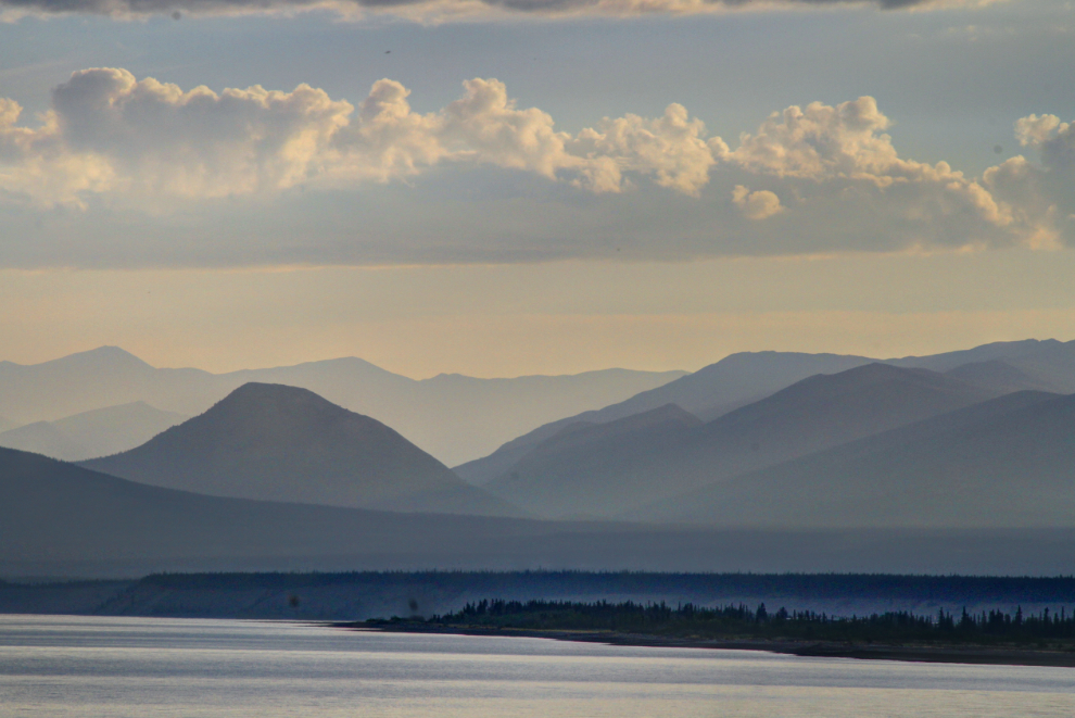 Smokey sky at Kluane Lake, Yukon
