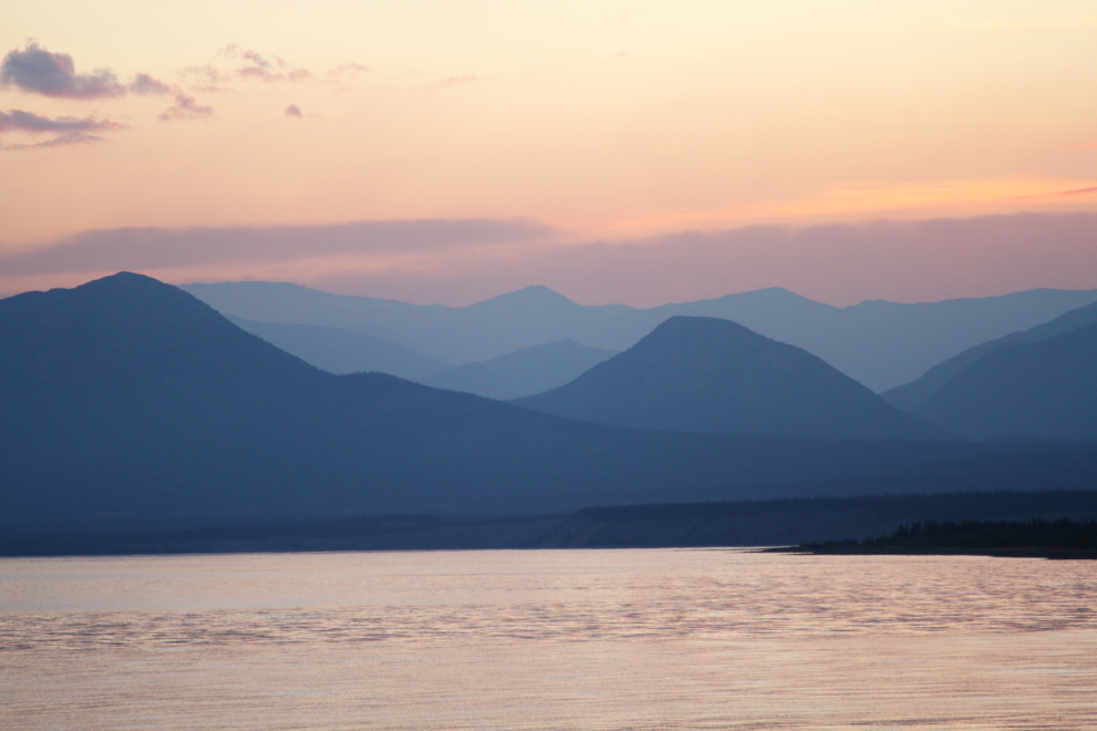 A colourful dawn at Kluane Lake, Yukon