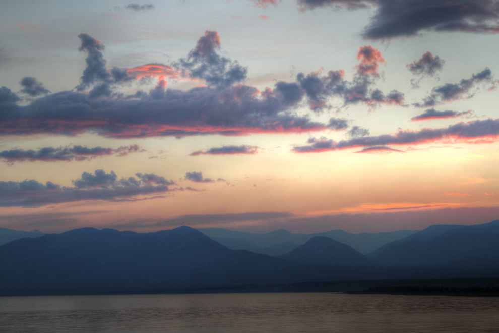 A colourful dawn at Kluane Lake, Yukon
