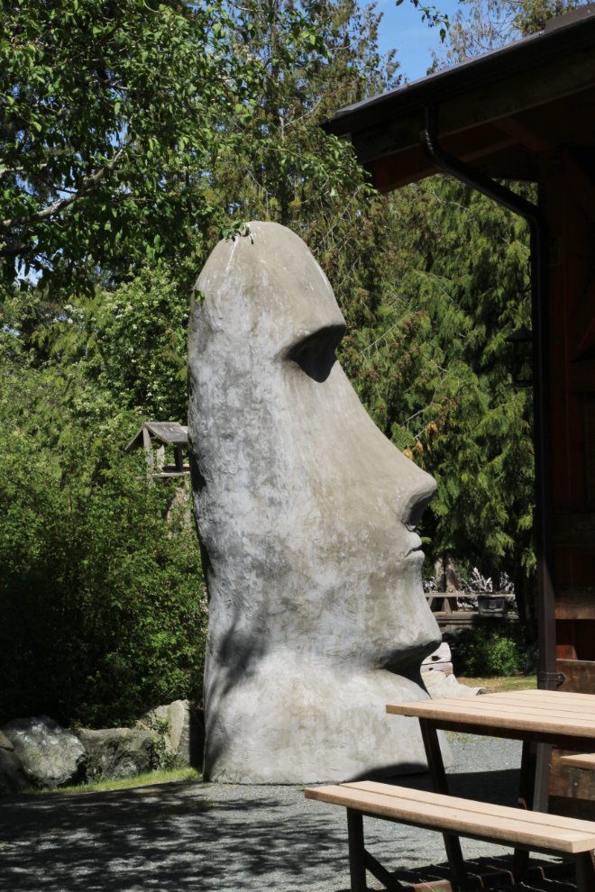 Easter Island moai at the North Island Wildlife Recovery Centre, Vancouver Island