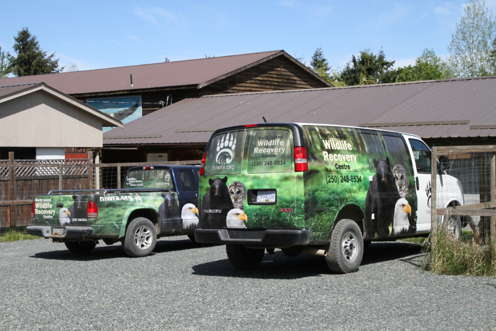 Vehicles from the North Island Wildlife Recovery Centre, Vancouver Island