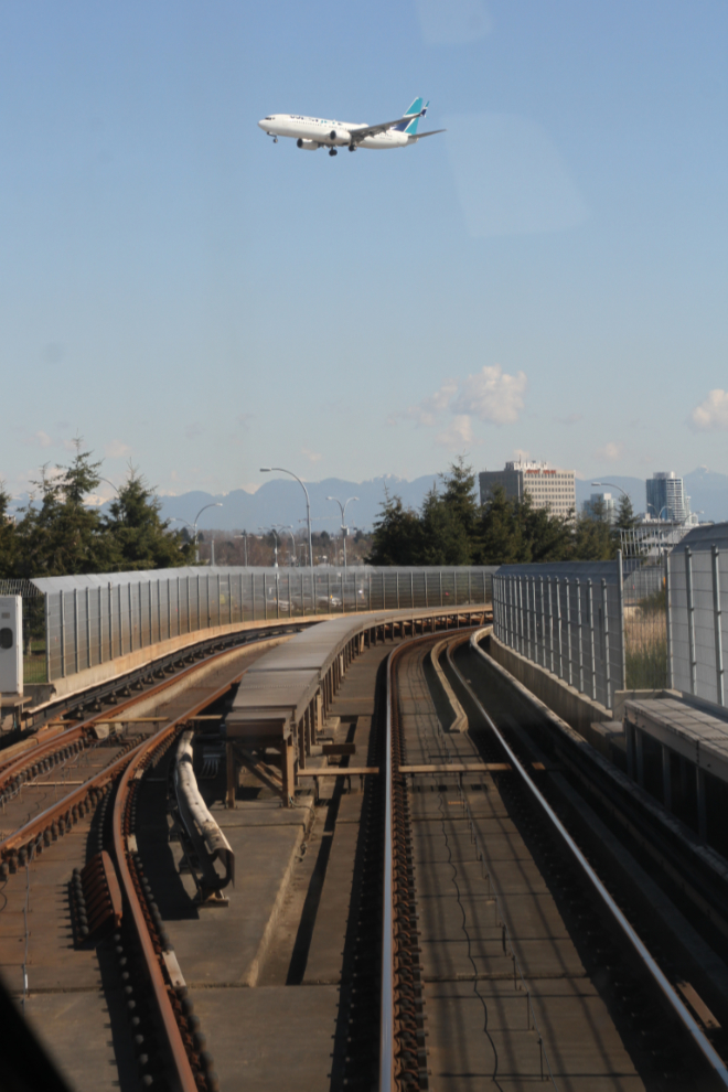 Canada Line train at the Vancouver airport, BC