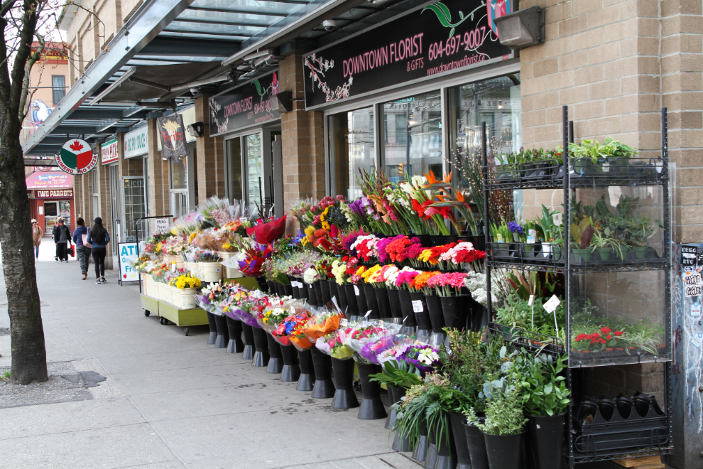 Downtown Florist on Davie Street in Vancouver, BC