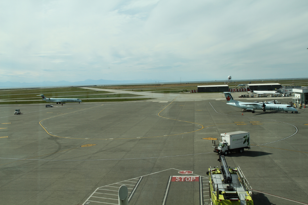 The view from the observation deck at YVR, Vancouver, BC