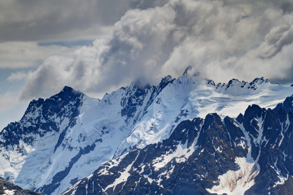 Stormy clouds over and among the spectacular peaks of the White Pass