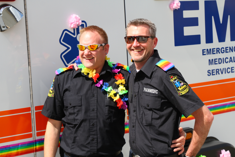 Paramedics at Pride Parade 2019 - Whitehorse, Yukon