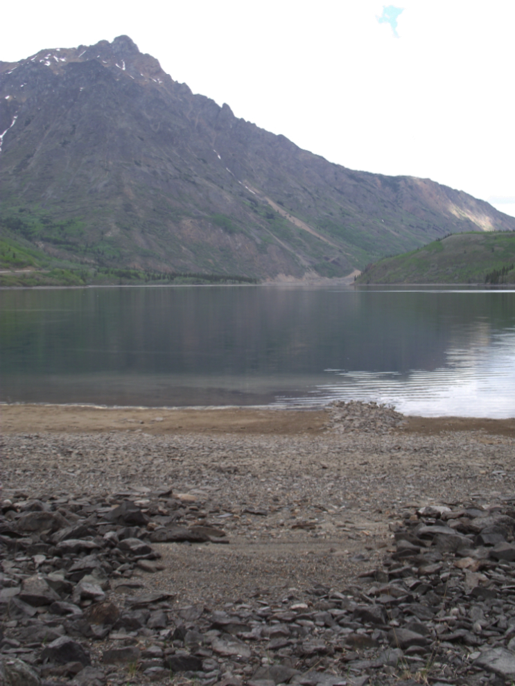 Possibly a century-old dock location on Windy Arm, Yukon