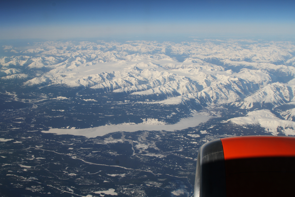 Aerial view of Meziadin Lake, BC