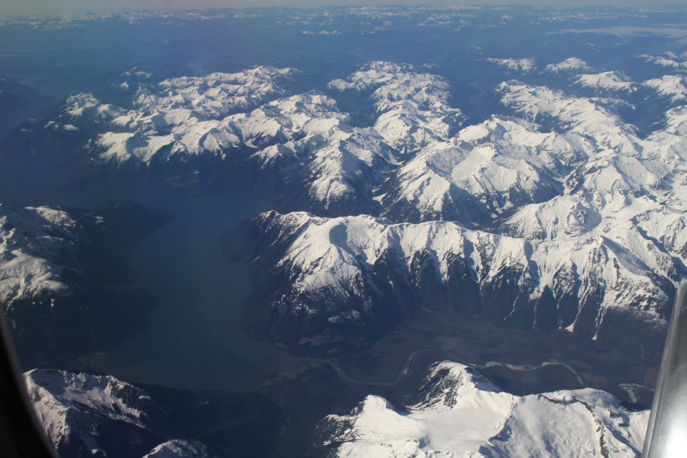 Aerial view of Bute Inlet, BC