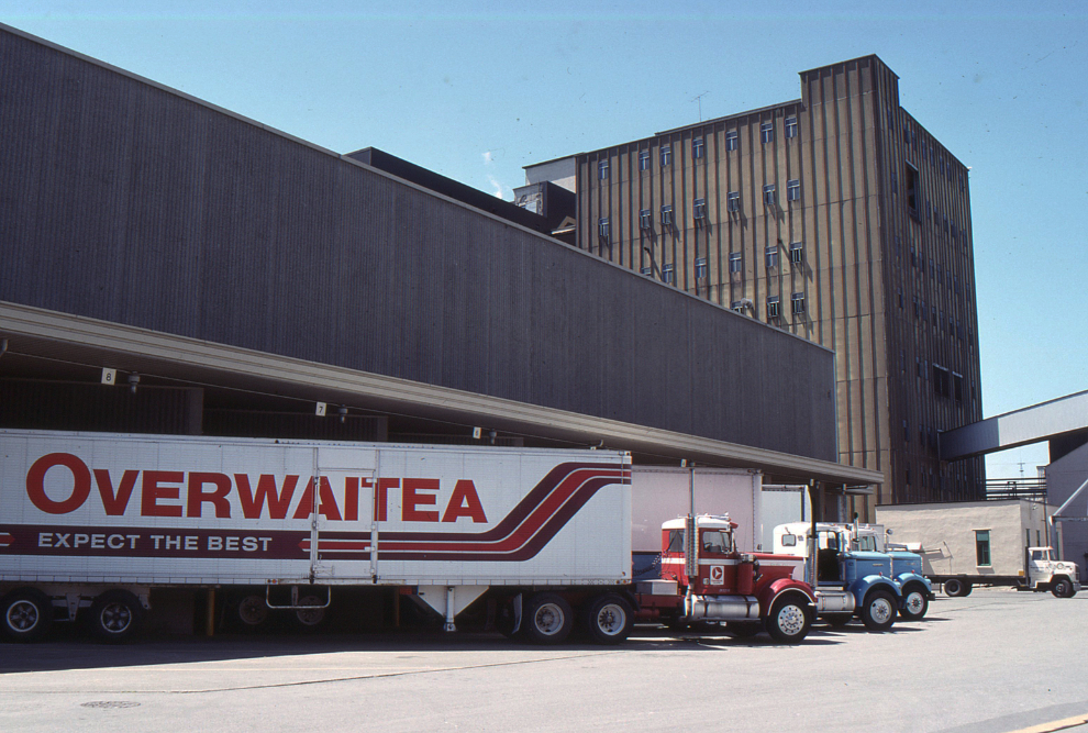 My Overwaitea tractor-trailer rig at BC Sugar in June 1989.