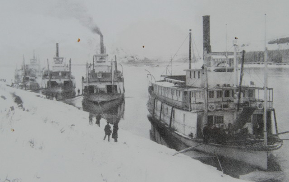 Steamboats at Fort Selkirk, Yukon