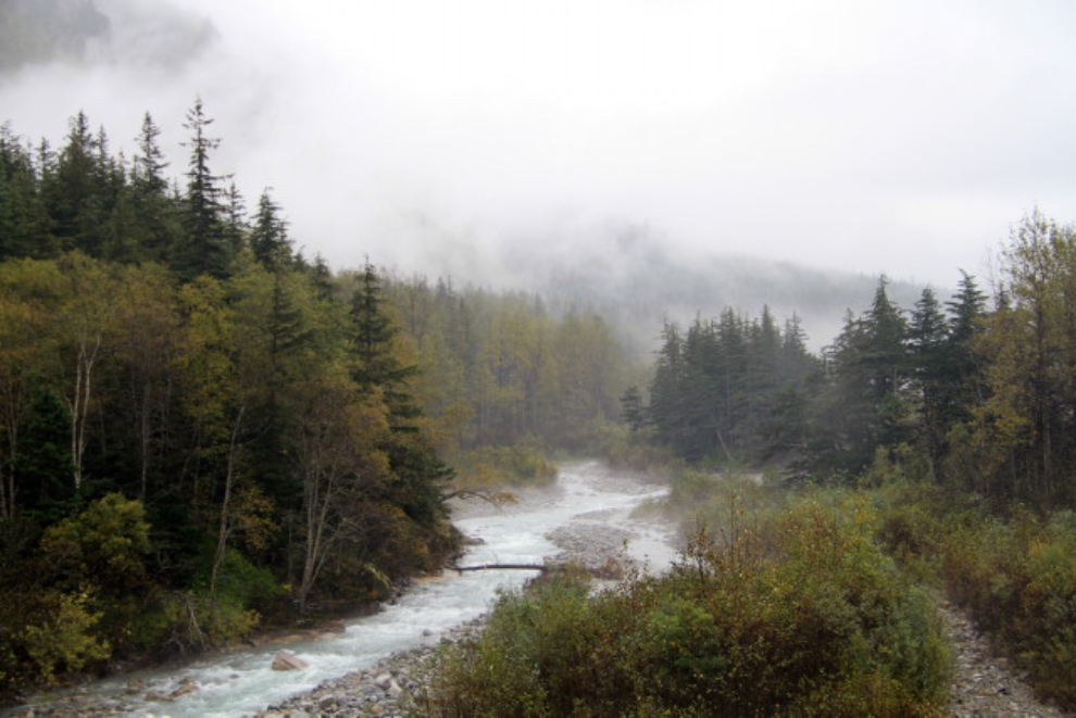The Skagway River on a rainy Fall day