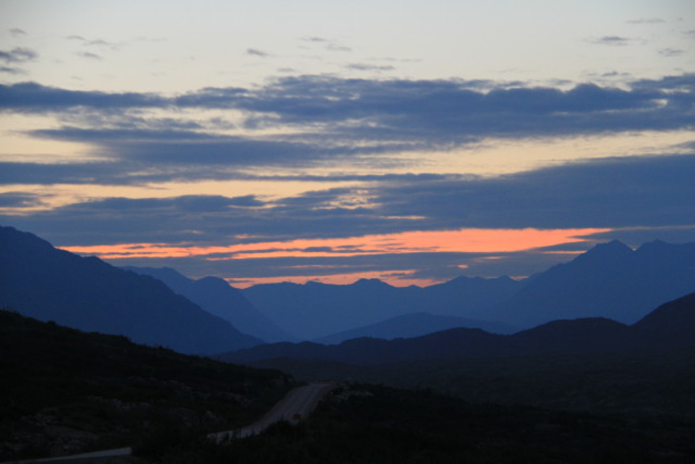 Dawn on the South Klondike Highway at the White Pass