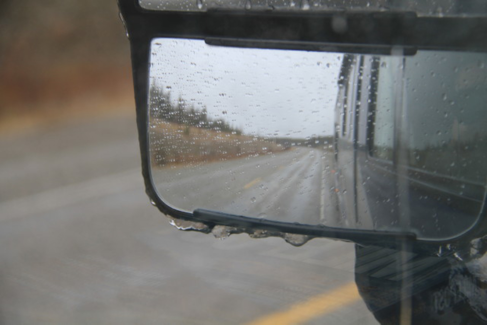 Ice forming on my RV's side mirror