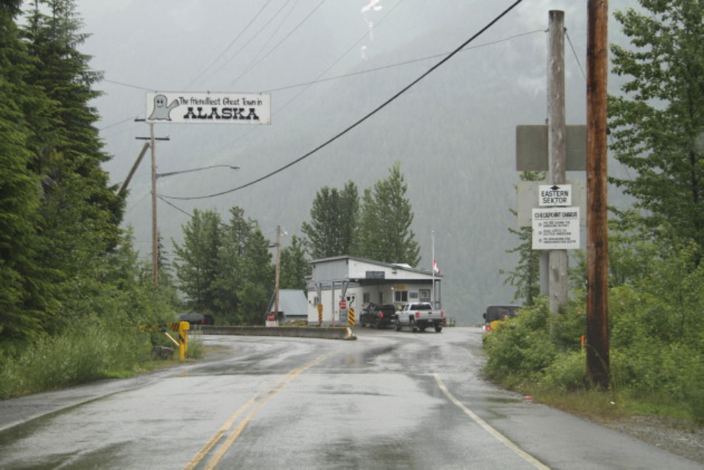 The Canadian border crossing between Hyder, Alaska, and Stewart, BC