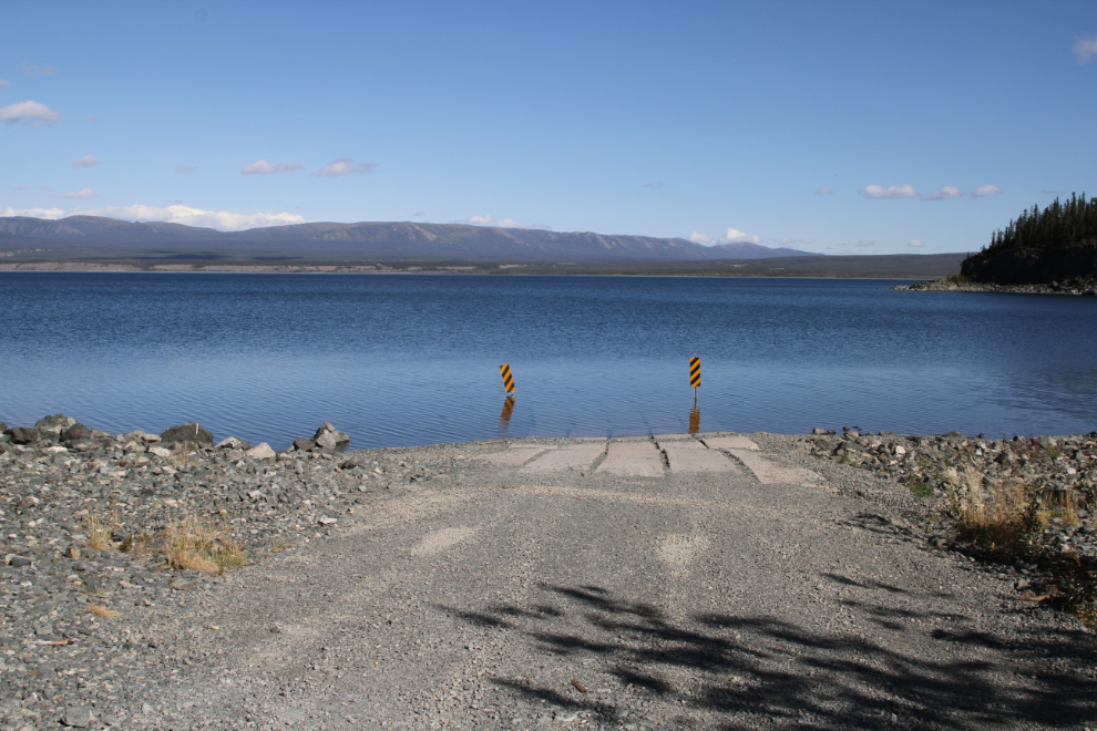 Boat launch on Kluane Lake at Km 1651.9 of the Alaska Highway