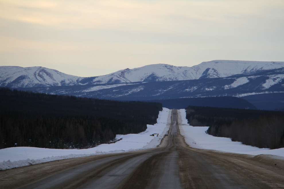 Alaska Highway Km 323.8 on a mild winter day