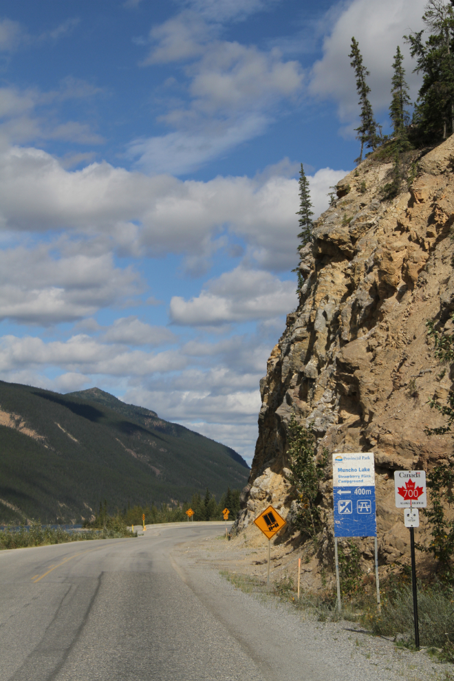 Alaska Highway Km 700 in Muncho Lake Provincial Park, BC