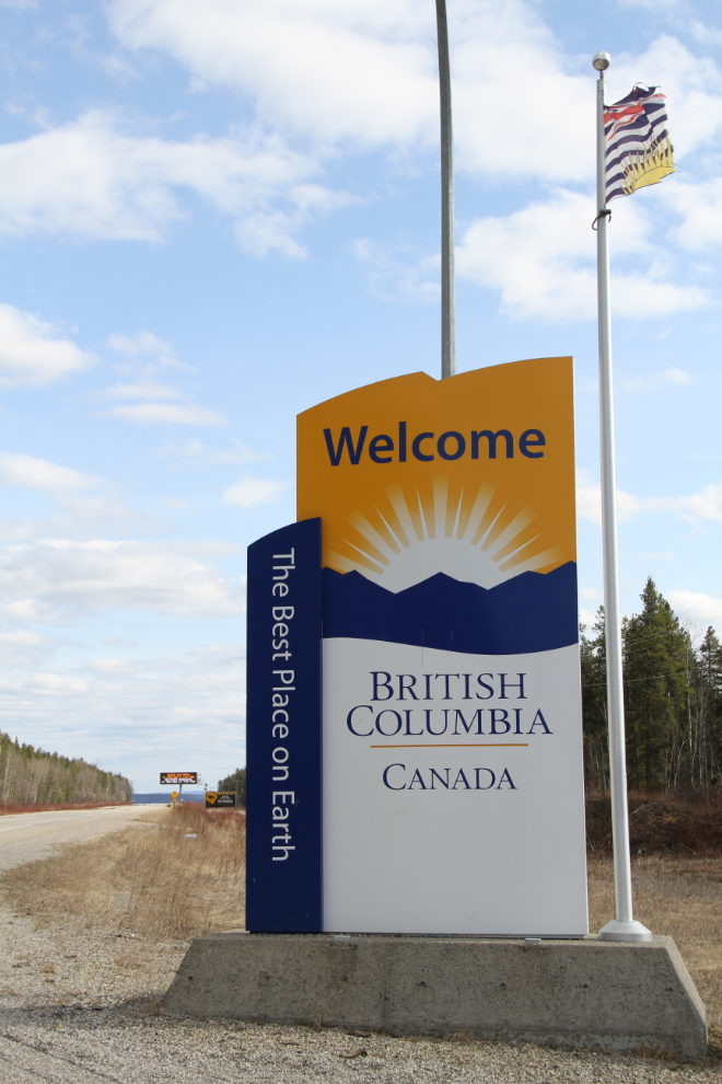 Welcome to British Columbia, southbound on the Alaska Highway