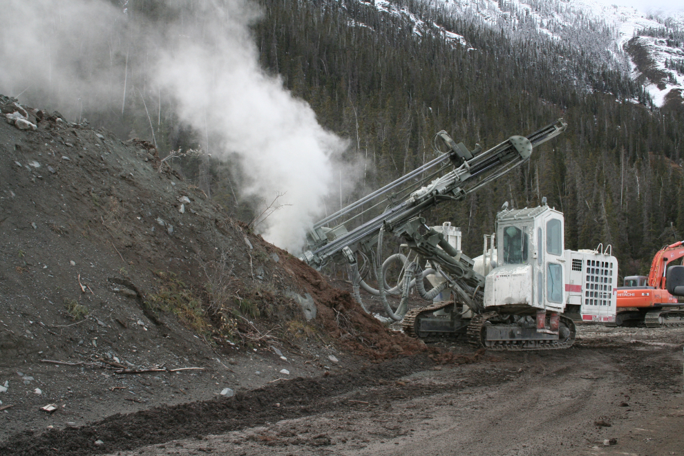 Rebuilding of the Alaska Highway at Sheep Mountain, Yukon