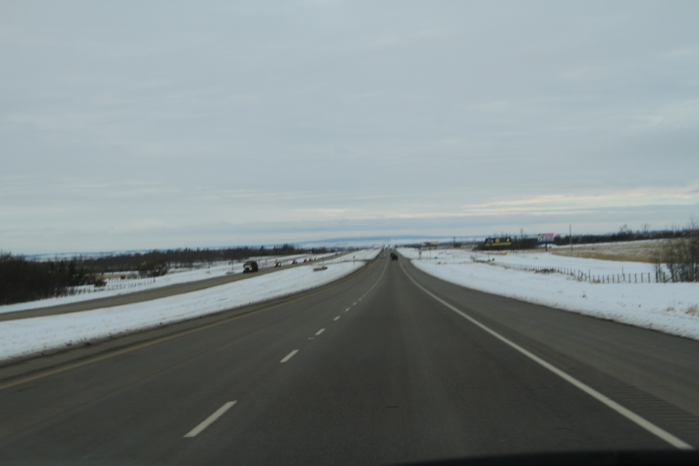 The approach to Grande Prairie on Highway 43